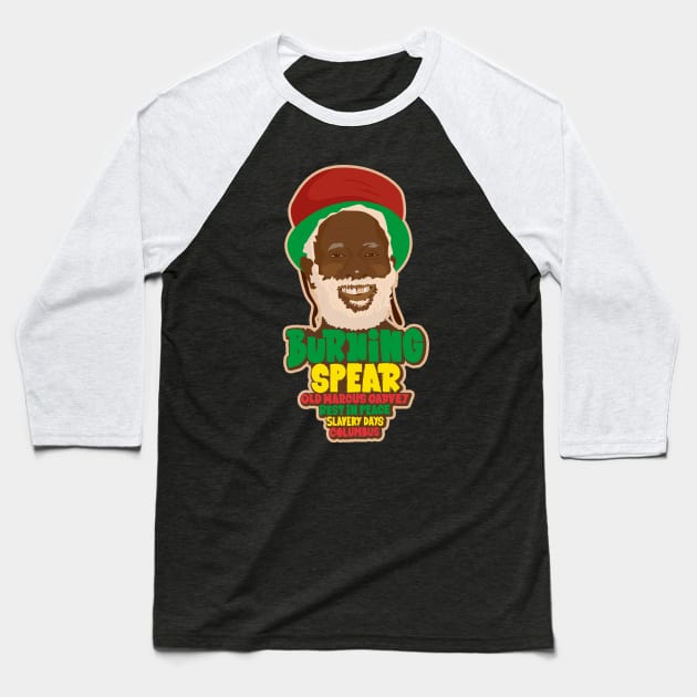 Burning Spear Reggae Tribute - Rasta Vibes Design Baseball T-Shirt by Boogosh